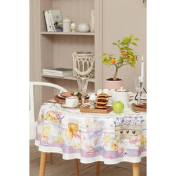Скатерть Этель Spring easter d=214см +/-3см, 100% хлопок, саржа 190 гр/м2  фото 15