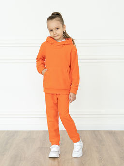Костюм детский оранжевый флисовый 7043г(ш) (104, 56)