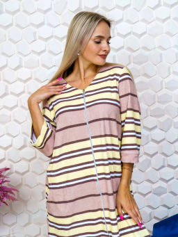 Халат женский, цвет коричневый