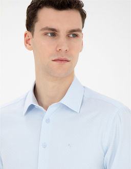 A__k Mavi Slim Fit Uzun Kollu G_mlek - Pierre cardin фото 2