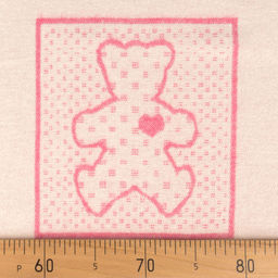 Одеяло Х/Б жаккардовое 100*140 "Барни" цв белый-ярк.роз.