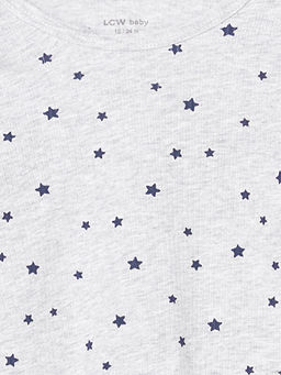 Bask?l? Erkek ?ocuk Pijama Tak?m?