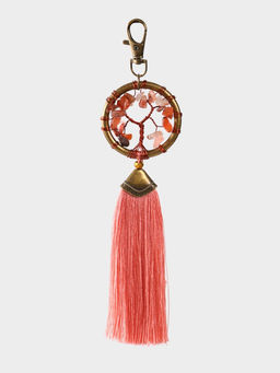 Брелок ловец снов «Великое древо», 19 см, розовый