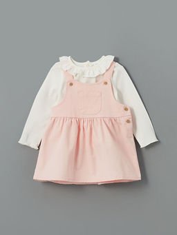 Bisiklet Yaka K?z Bebek Bluz ve Elbise 2li