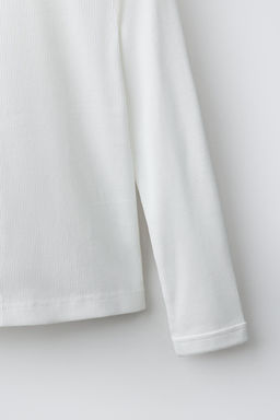 PLAIN RIBBED T-SHIRT - Zara фото 10