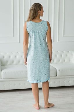 Ночная сорочка из кулирки Василиса голубой - Амадэль фото 7