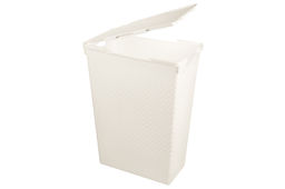 Корзина для белья 50 л 45*26*61,5 см Береста с крышкой (слоновая кость) (узкая) модель 5750026) - Elan gallery фото 6