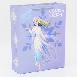 Пакет подарочный, 31 х 40 х 11,5 см Сказка рядом, Холодное сердце - Disney фото 3