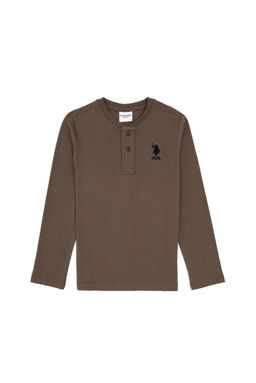 Erkek _ocuk Vizon Bisiklet Yaka Sweatshirt Sepette S_rpriz _ndirim
