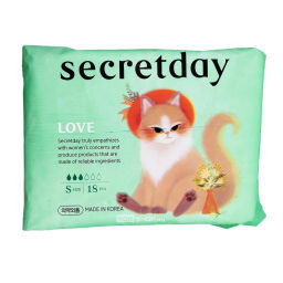 Прокладки гигиенические хлопковые ежедневные (размер S) Love SecretDay, Корея, 18 шт. Акция