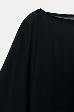 SHORT SATIN DRESS WITH CAPE DETAIL - Zara фото 4