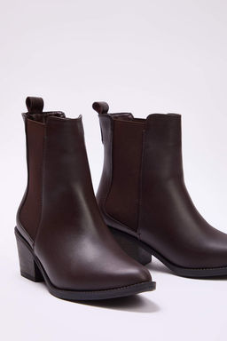 Trendyol Shoes Siyah Lastik Detayl? Kovboy Blok Topuklu Kad?n Bot TAKAW25BO00034 - Trendyolmilla фото 8