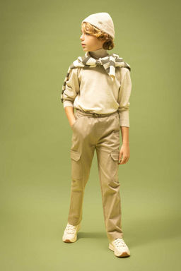 Брюки из габардина стандартного кроя для мальчика