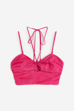 Top cropped en mezcla de lino - H&m фото 2