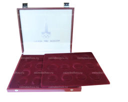 Коробка для монет номиналом 5 и 10 рублей Олимпиада-80 (б\у)