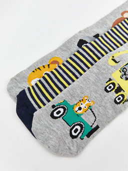 Desenli Erkek ?ocuk Soket ?orap 3l?