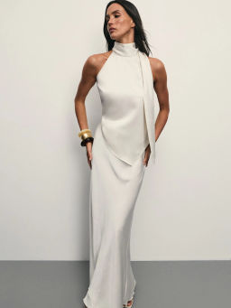 Юбка миди из сатина / Zarina фото 2