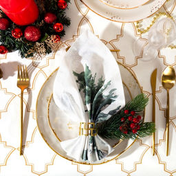 Набор новогодних салфеток Этель Forest animals, 40х40см - 4 шт, хлопок, саржа