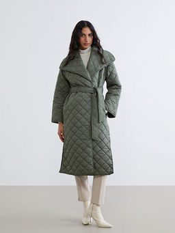 Ceket Yaka Kapitone Kad?n ?i?me Mont