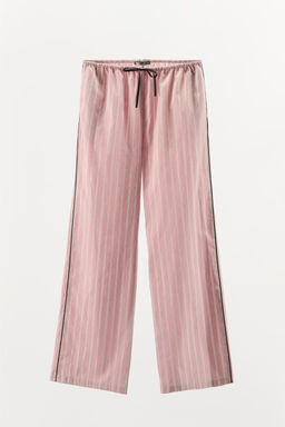 CONTRAST TRIM STRIPED TROUSERS - Zara фото 3