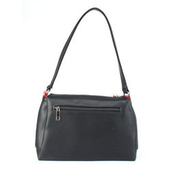 Сумка женская искусственная кожа ADEL-201/2в, 3отд, плеч/рем-стропа, черный/красный флотер 258607 - Adelia фото 2