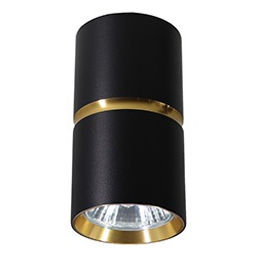 Светильник потолочный MR16 35W, 230V, GU10, чёрный, золото, ML186 Barrel ZEN