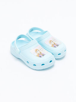 Frozen Lisansl? Patch Detayl? K?z ?ocuk Plaj Sandaleti