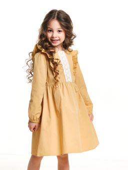 Платье для девочки нарядное праздничное в садик UD 7352 бежевый - Mini maxi фото 4