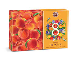 Персик в бело-темной шок глазури вес 1000 г (Микаелло)