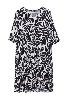 Siyah Cicekli Desenli Genis Kesim V Yaka Dokuma Elbise TWOSS24EL01029 - Trendyolmilla фото 6