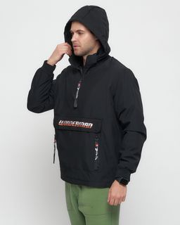 Куртка-анорак спортивная мужская черного цвета 88620Ch - Wonderrman фото 14