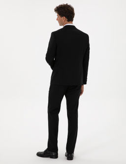 Siyah Slim Fit %100 Y_n Tak_m Elbise