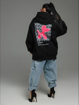 Камелия худи женское (черный собачка)