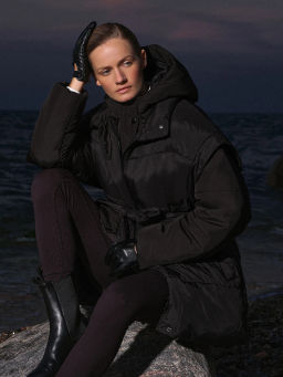 Жилет удлиненный с поясом GL066/fosco - Emka фото 3