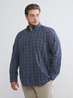 Regular Fit Uzun Kollu Ekose Poplin Erkek G?mlek