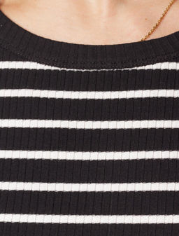 VILATTE / Лонгслив из трикотажа в широкий рубчик  фото 2