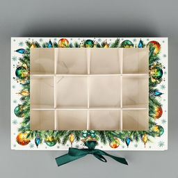 Цена за 5 шт. Коробка под 12 конфет с ячейками С Новым годом! 18.5 х 13.5 х 3.5 см - Дарите счастье фото 3