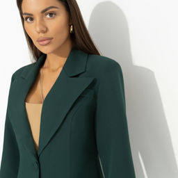 Жакет на подкладе с подплечниками Радость босса (зеленый) - Charutti фото 3