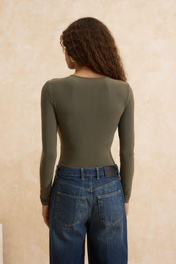 Haki Aksesuar Detayl? Buzgulu Alttan C?tc?tl? Party Body TPRSS26BD00006