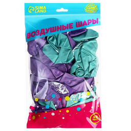 Воздушные шары латексные 12" «Единорожка», 50 шт., хром