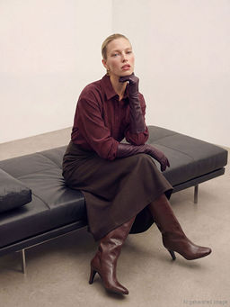 ?izgili Modal Kar???ml? Kad?n G?mlek