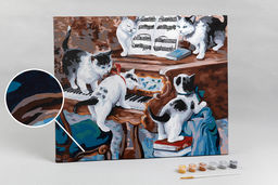 ФРЕЯ PNB/PL-107 Набор для раскрашивания по номерам 50 х 40 см Пушистый ансамбль фото 7