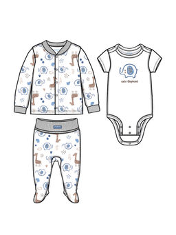 PlayToday / Комплект для мальчика: боди, кофта, ползунки фото 3