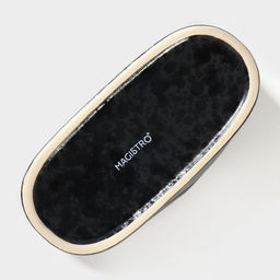 Салфетница Magistro «Ночной дождь», 12×5.7×8.2 см, фарфор, чёрная