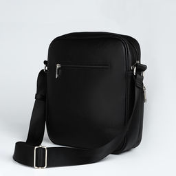 Сумка кросс-боди мужская TEXTURA, на молнии, 2 наружных кармана, 25×9×29 см, чёрная