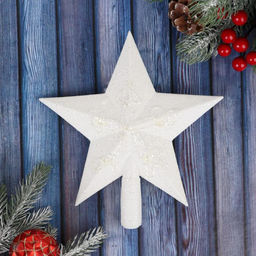 Цена за 2 шт. Звезда на ёлку (верхушка), мерцание граней, 18.520 см - Зимнее волшебство фото 2