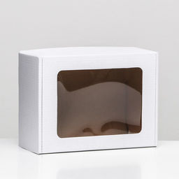 Цена за 5 шт. Коробка самосборная, белая с окном, 22 х 16,5 х 9,5 см
