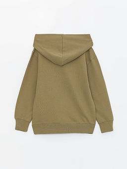 Kap??onlu Bask?l? Uzun Kollu Erkek ?ocuk Sweatshirt - Waikiki фото 2
