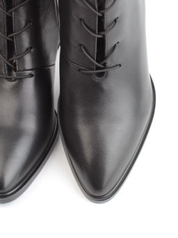 04-Z4229R BLACK Ботильоны демисезонные женские (натуральная кожа, натуральная байка)