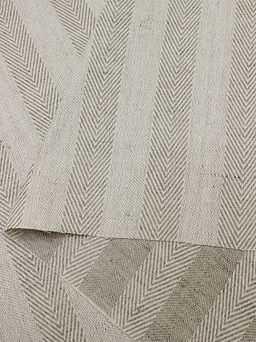 Полульняной жаккард Елочка цв.суровый, ш.1.6м, лен-50%, хлопок-50%, 200гр/м.кв - Купава фото 6